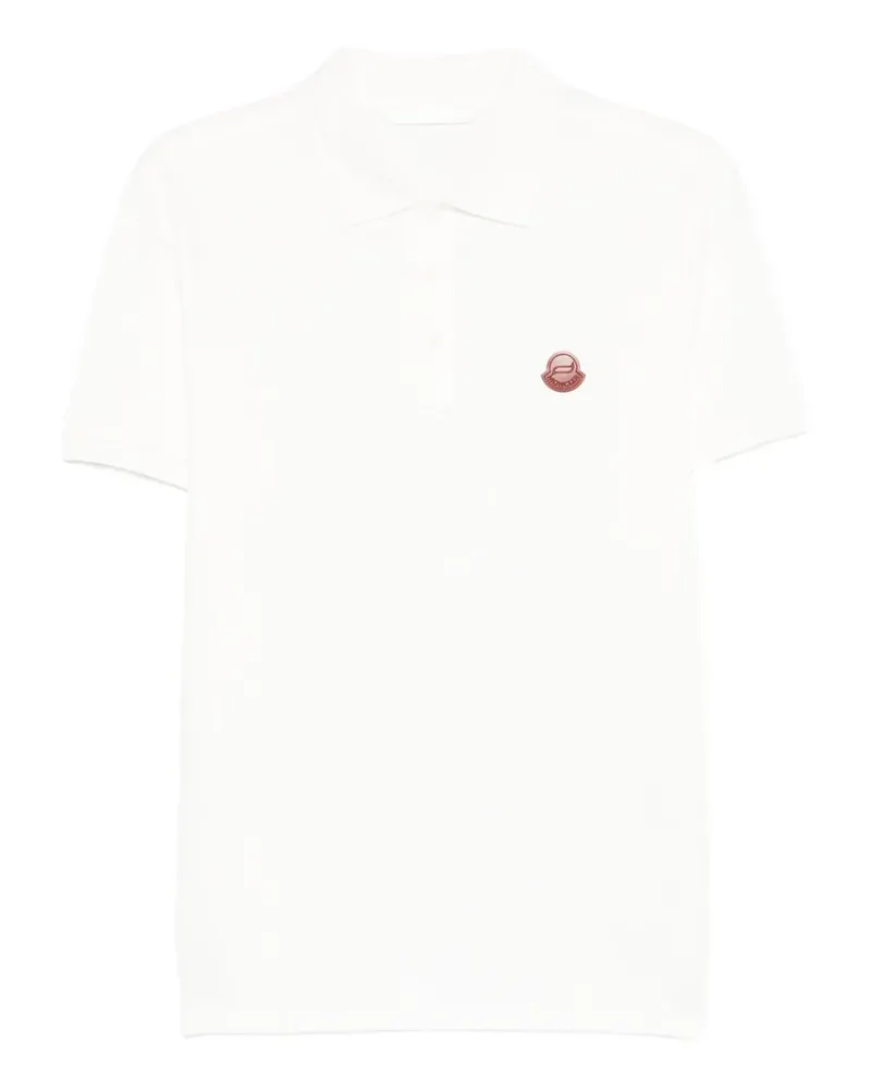 Moncler Poloshirt mit Logo-Applikation - Weiß Weiß