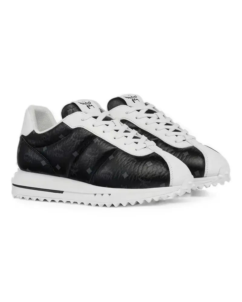 MCM Sneakers mit Visetos-Print - Schwarz Schwarz