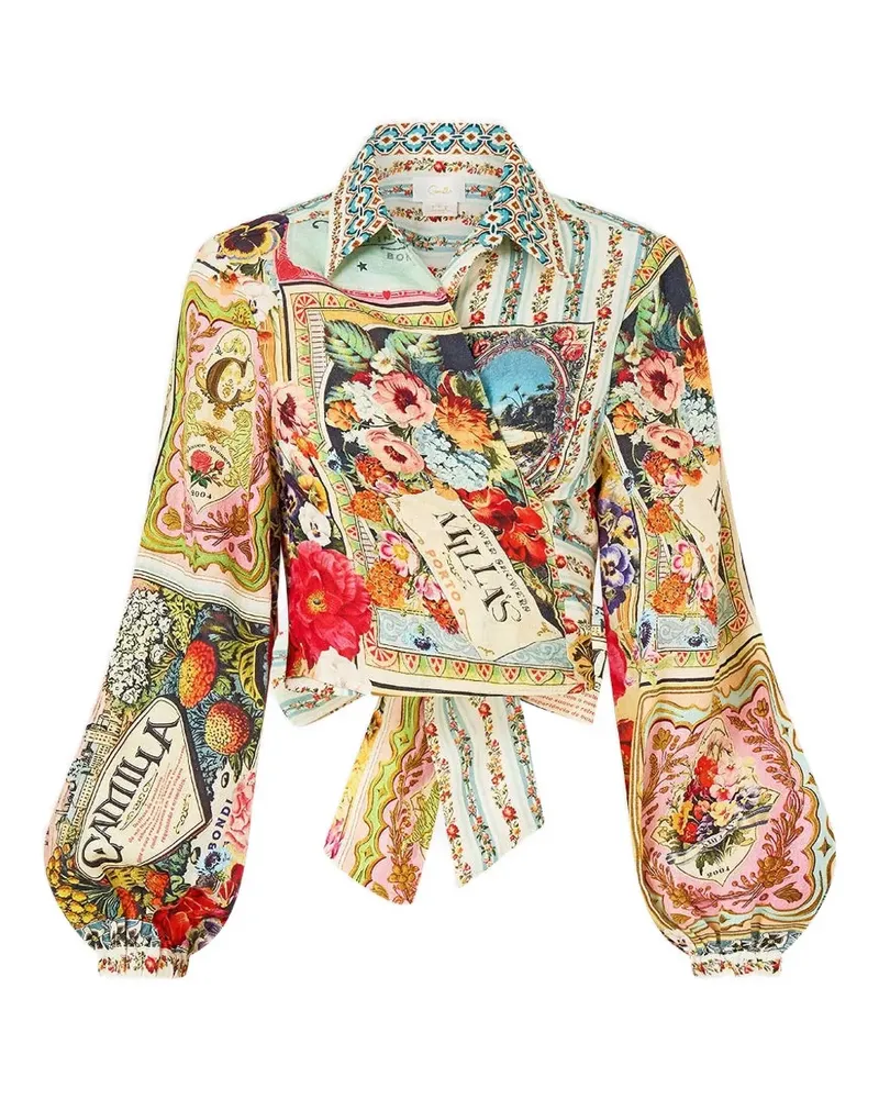 Camilla Bluse mit Print - Rot Rot