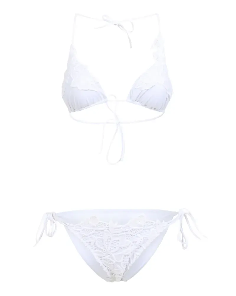 Ermanno Scervino triangle bikini - Weiß Weiß