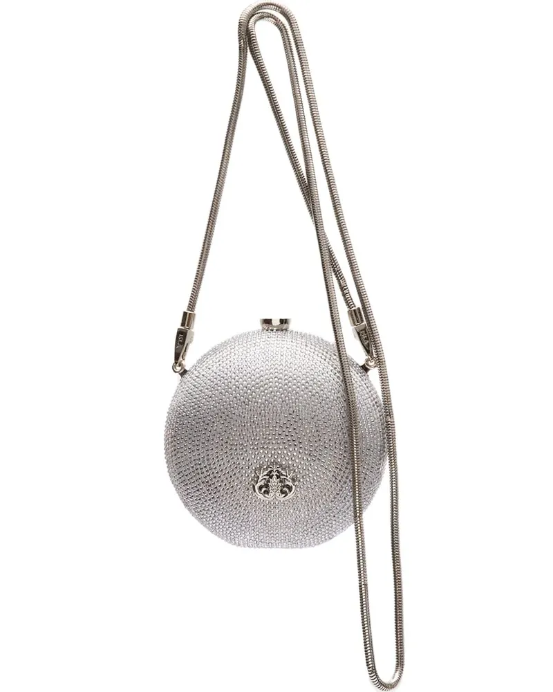 ISLA Clutch mit Kristallverzierung - Silber Silber