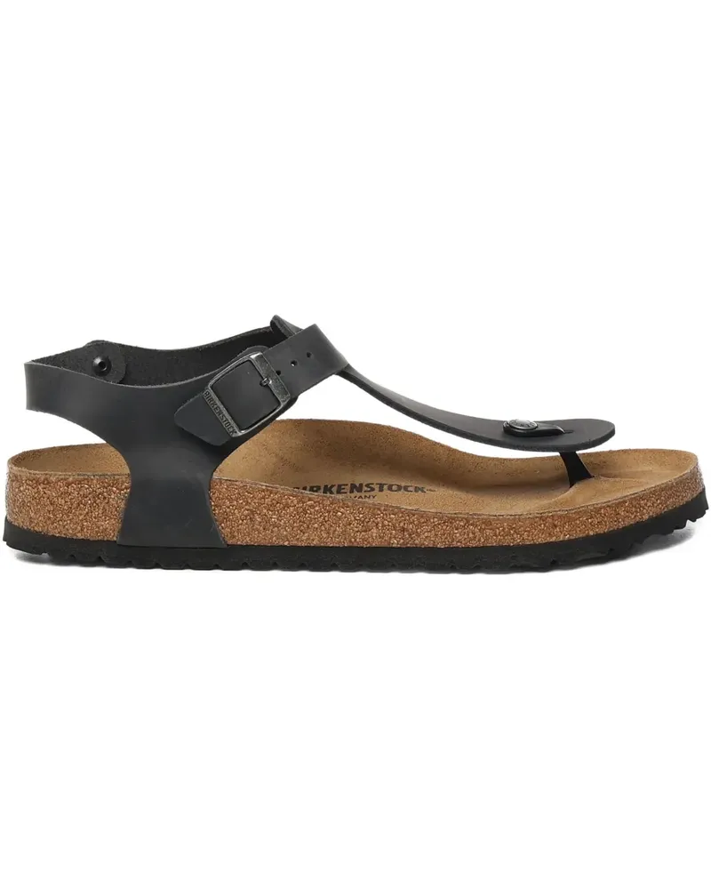 Birkenstock Sandalen mit Lederschnalle - Schwarz Schwarz