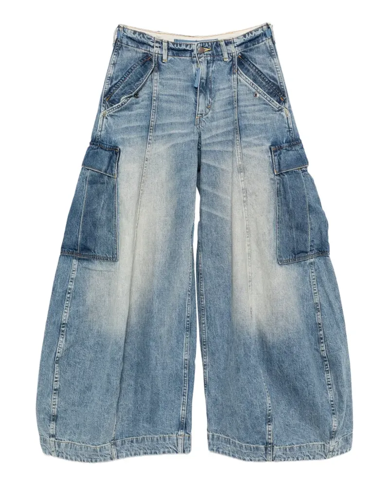 R13 Siouxsie Field Cargo-Jeans - Blau Blau