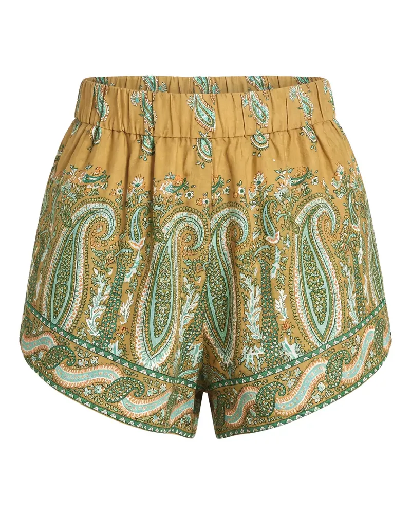 BOTEH Shorts mit Paisley-Print - Grün Grün