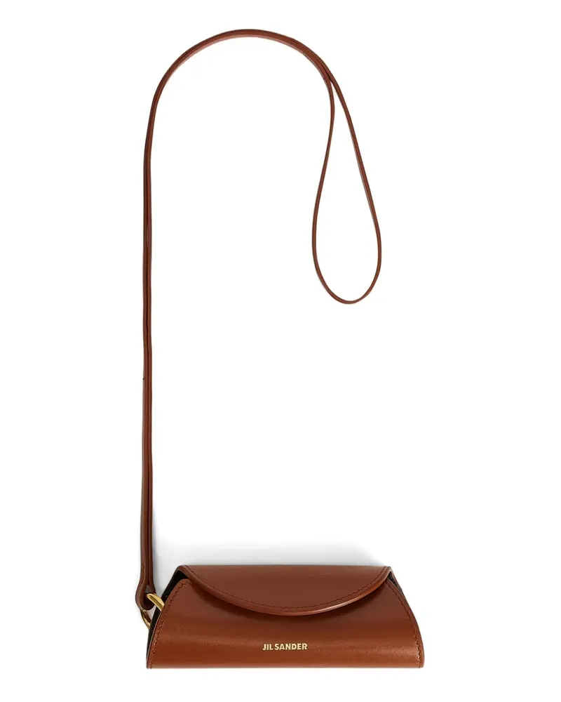 Jil Sander Cannolo Schlüsselanhänger mit Logo-Stempel - Braun Braun