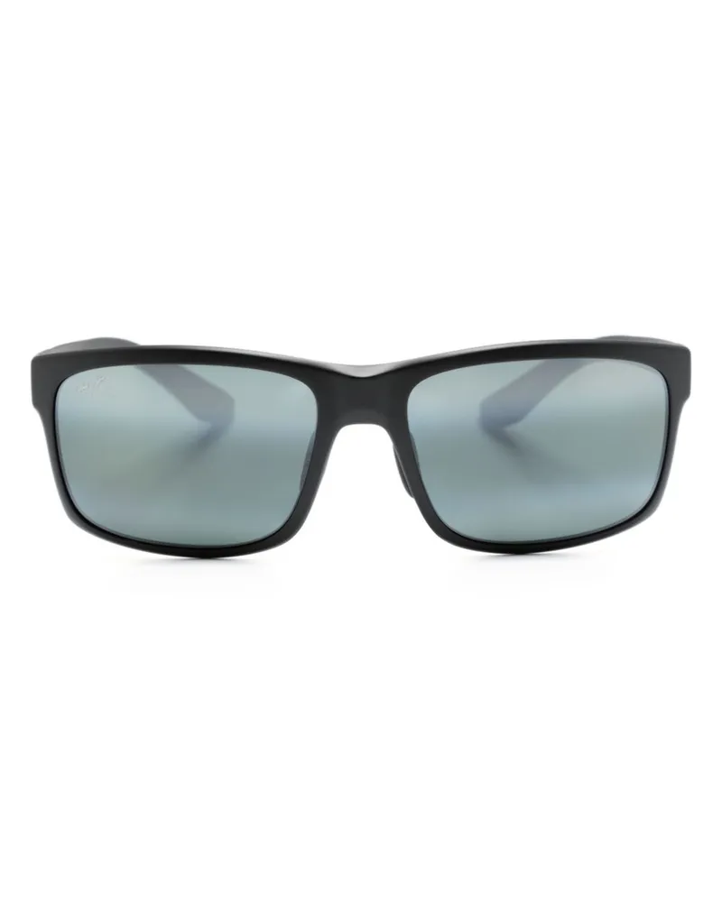 Maui Jim Sonnenbrille mit eckigem Gestell - Schwarz Schwarz