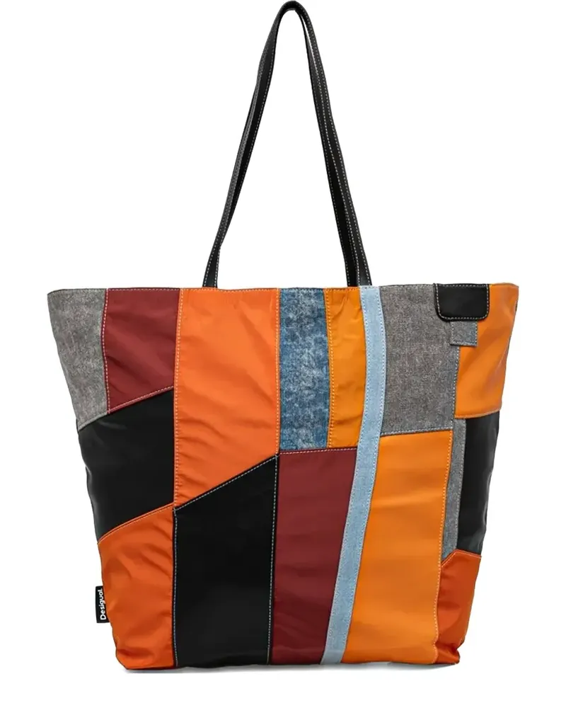 Desigual Tote Bag im Patchwork-Design - Orange Orange