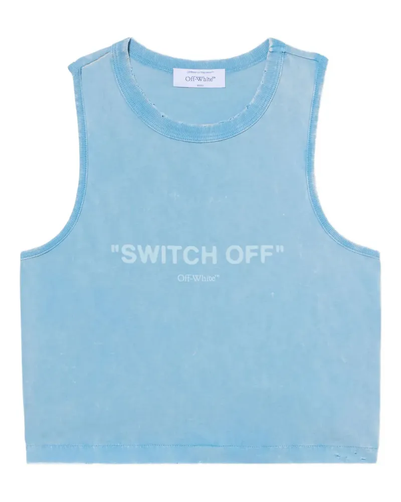 OFF-WHITE Switch Off cotton sleeveless tank top - Blau Blau