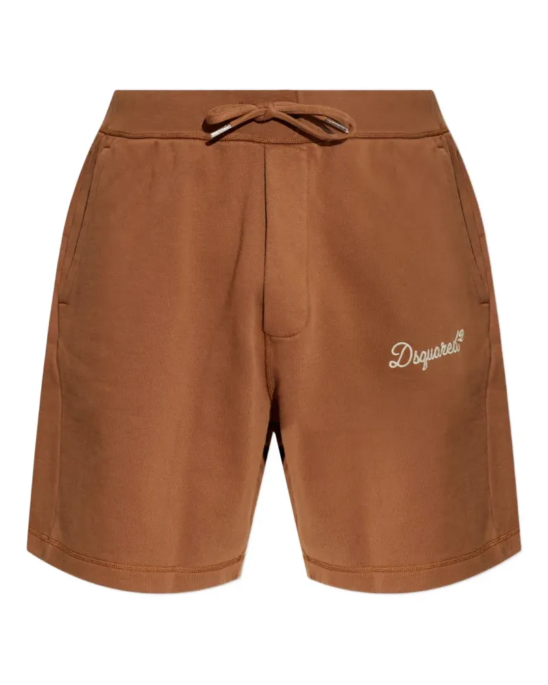Dsquared2 drawstring embroidered-logo track shorts - Braun Braun
