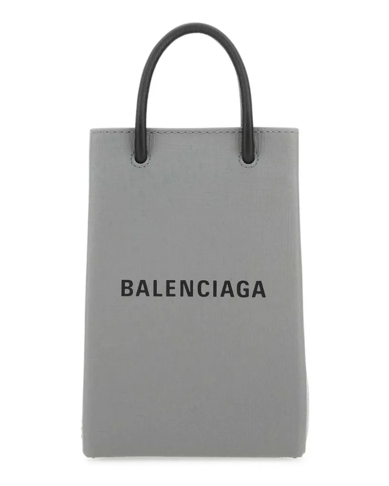 Balenciaga Handyhülle mit Logo-Print - Grau Grau