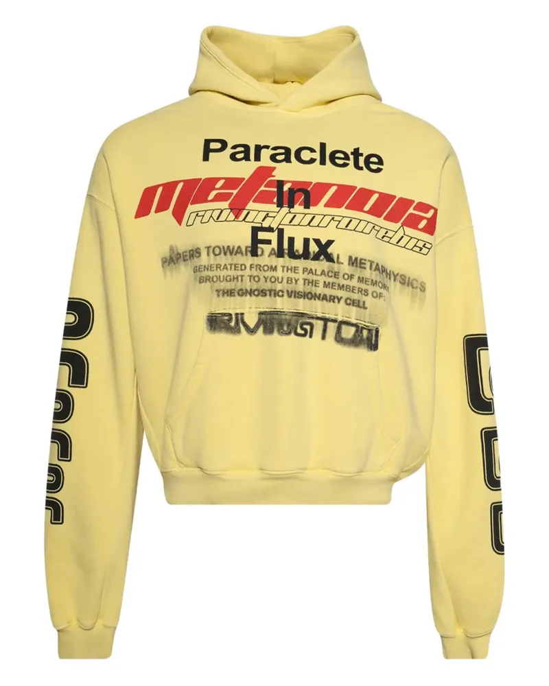 RRR123 Hoodie mit grafischem Print - Gelb Gelb