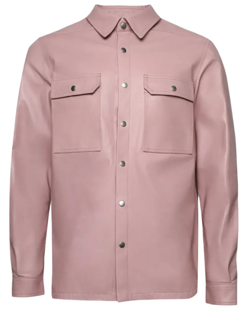 Rick Owens Lederhemd mit Druckknöpfen - Rosa Rosa