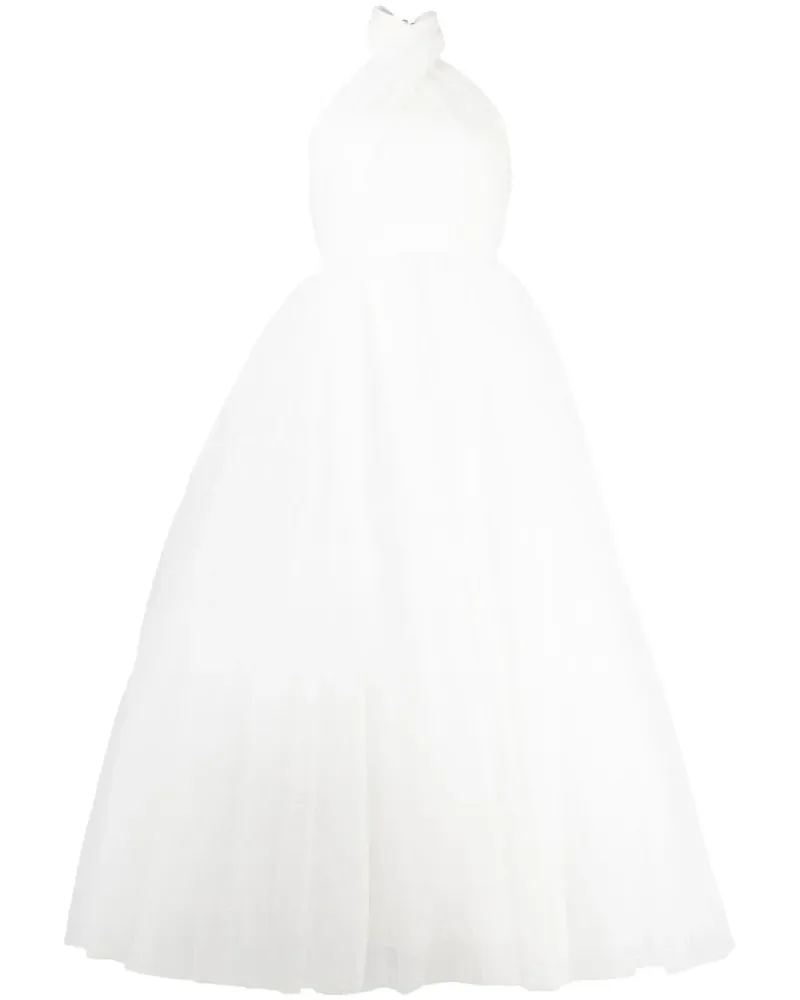 Giambattista Valli Midikleid mit Neckholder - Weiß Weiß