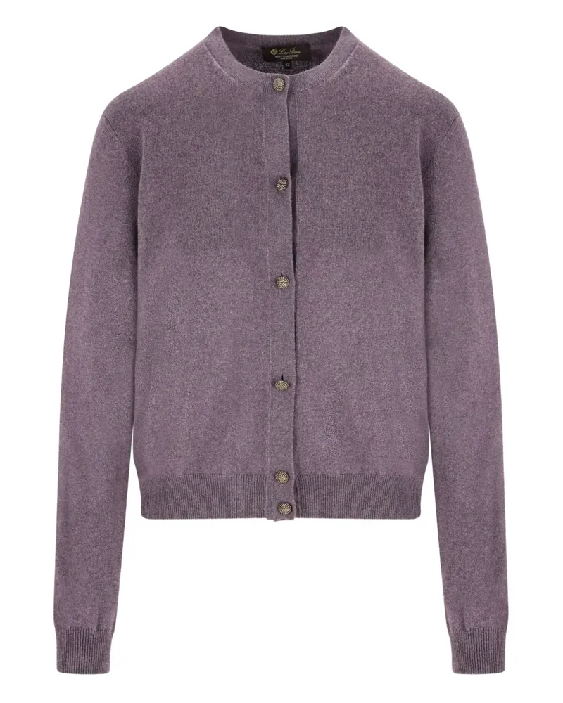 Loro Piana Cardigan mit geripptem Saum - Violett Violett