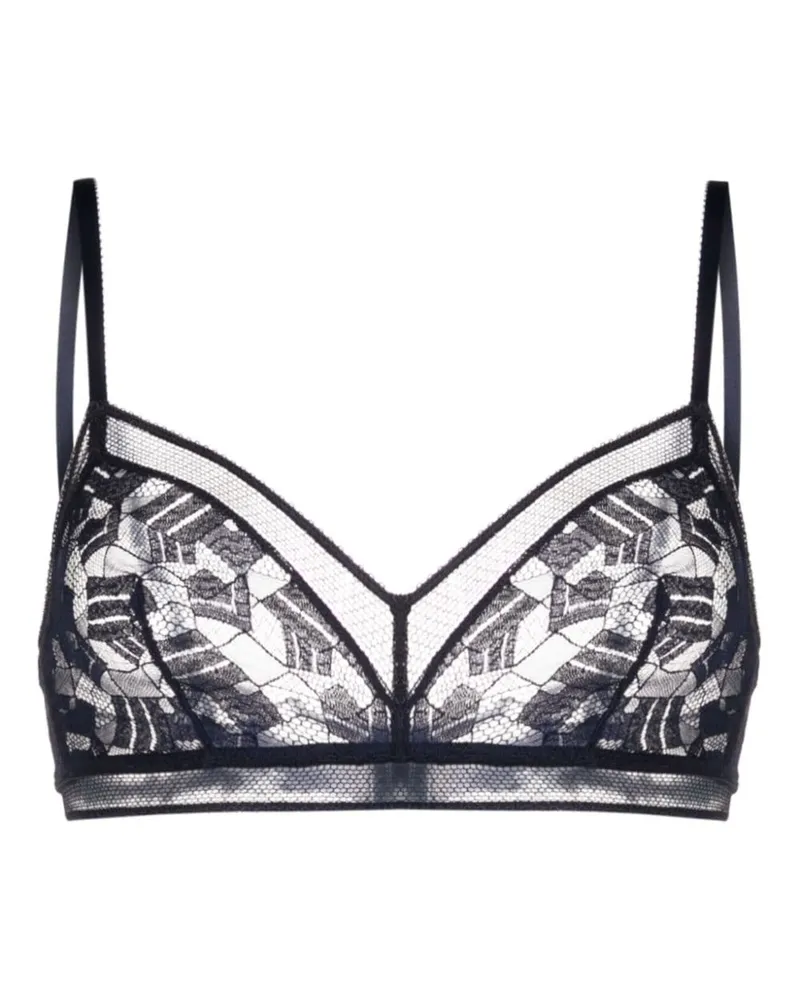 Eres Onctueux Triangel-BH mit Spitze - Blau Blau