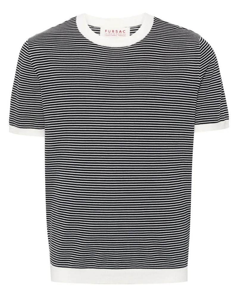 FURSAC Gestricktes T-Shirt mit Streifen - Blau Blau
