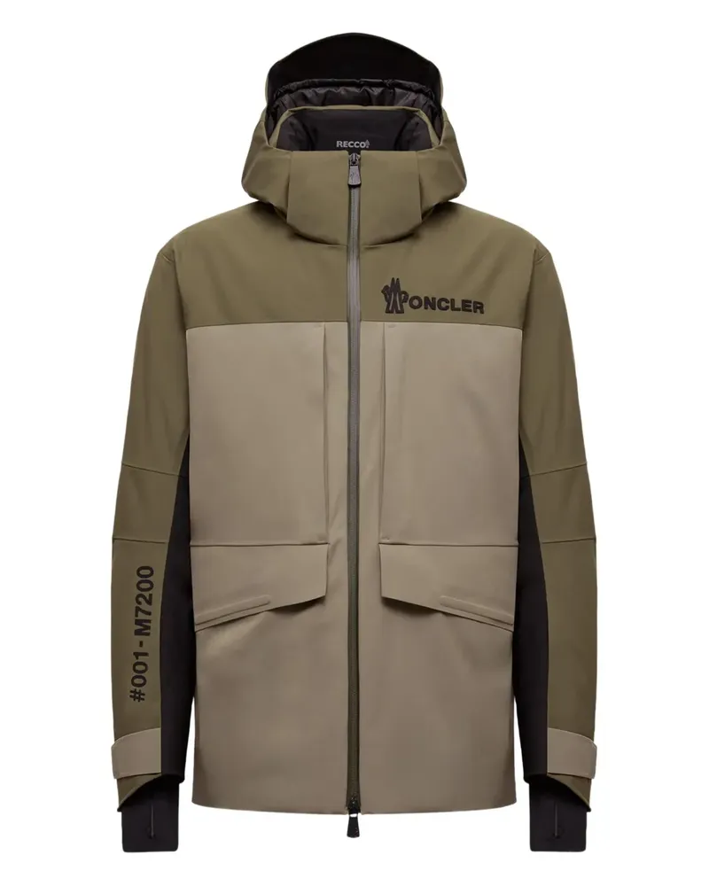 Moncler Gefütterter Kapuzenmantel - Grün Grün