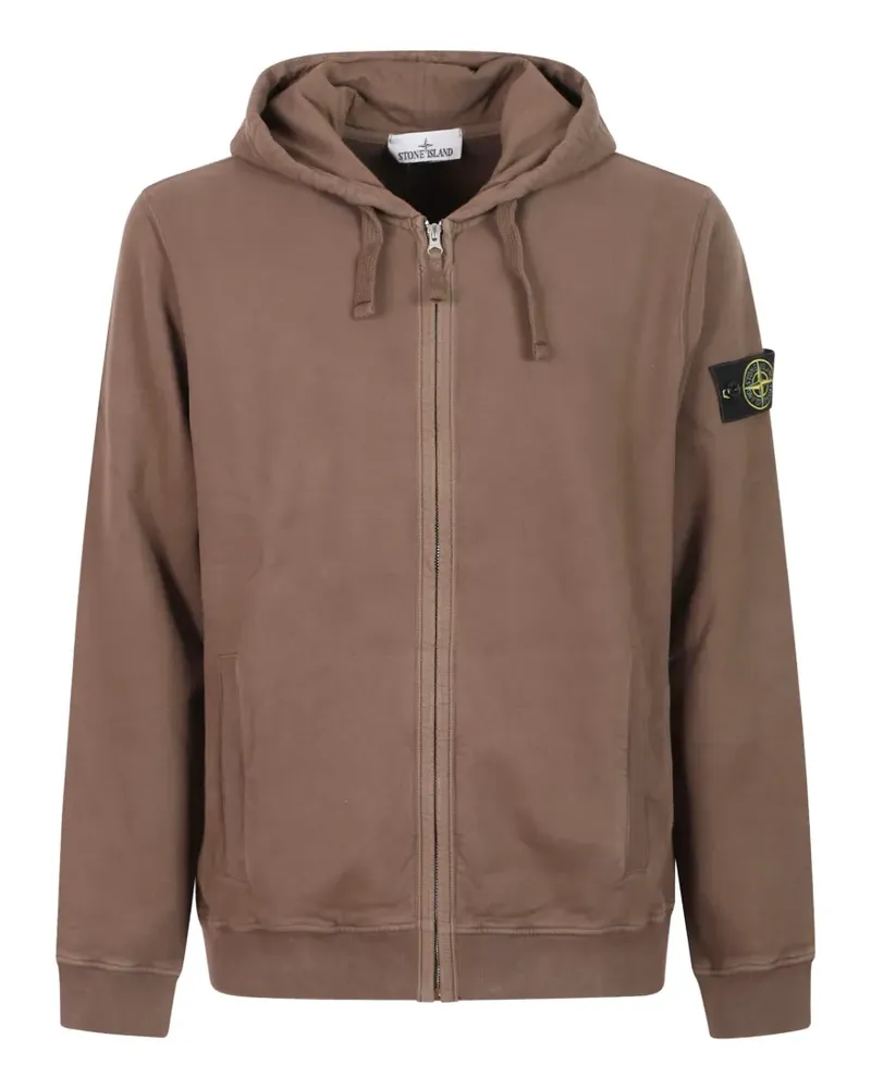 Stone Island Kapuzenjacke mit Reißverschluss - Braun Braun