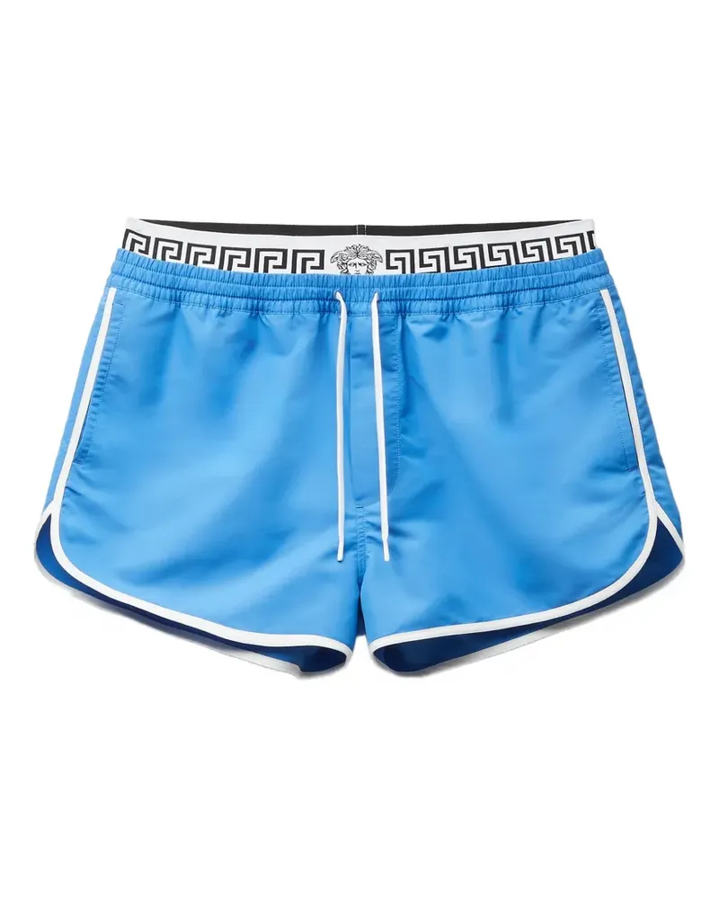 Versace Badeshorts mit Kordelzug und Greca-Bordüre - Blau Blau