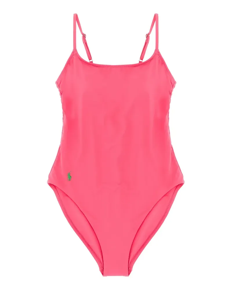 Ralph Lauren Kennedy embroidered-Pony swimsuit - Rosa Rosa