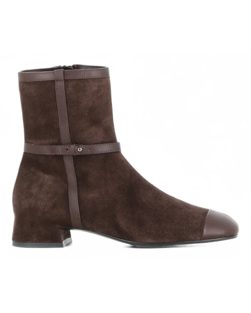 Roberto del Carlo suede panelled ankle boots - Braun Braun