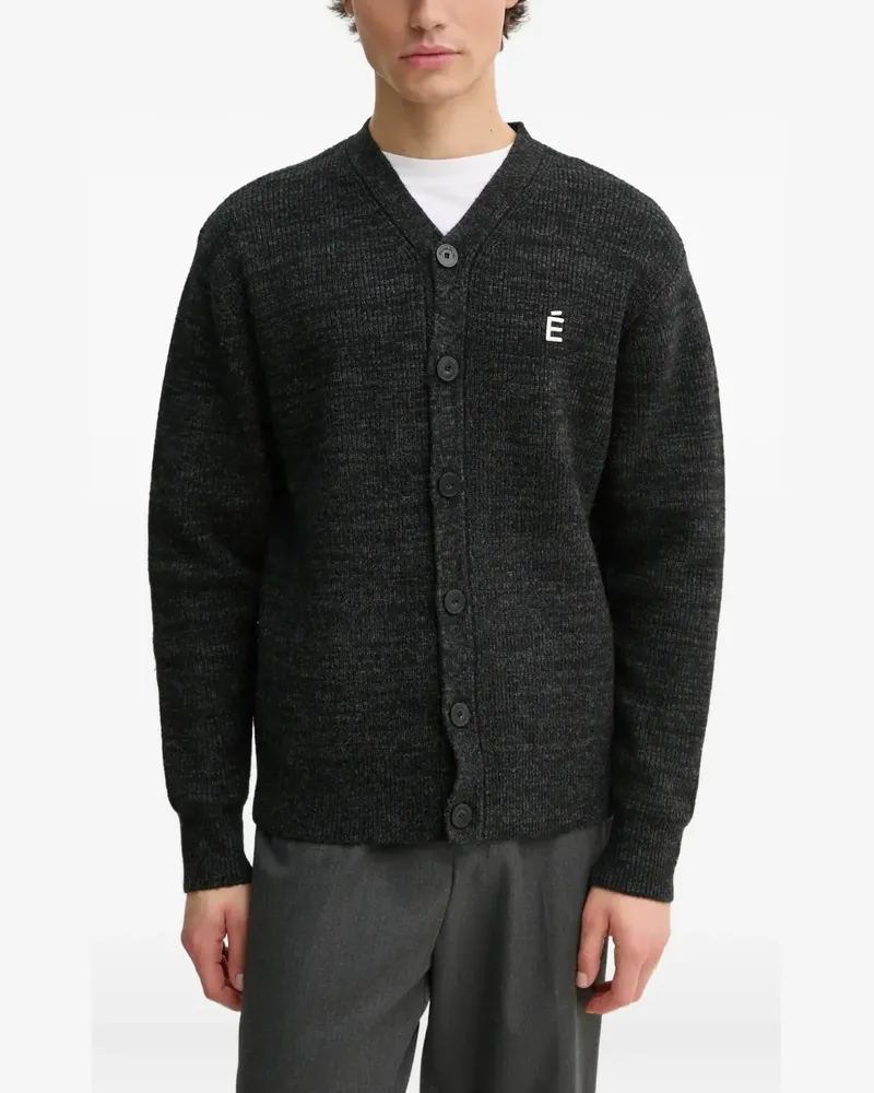 Études Studio Geknöpfter Cardigan mit Logo - Grau Grau