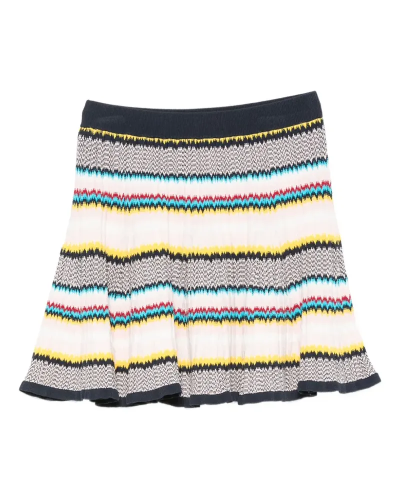 Casablanca Paris chevron-knit mini skirt - Blau Blau