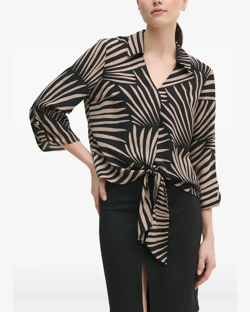 Joseph Ribkoff geometric-pattern shirt - Schwarz Schwarz