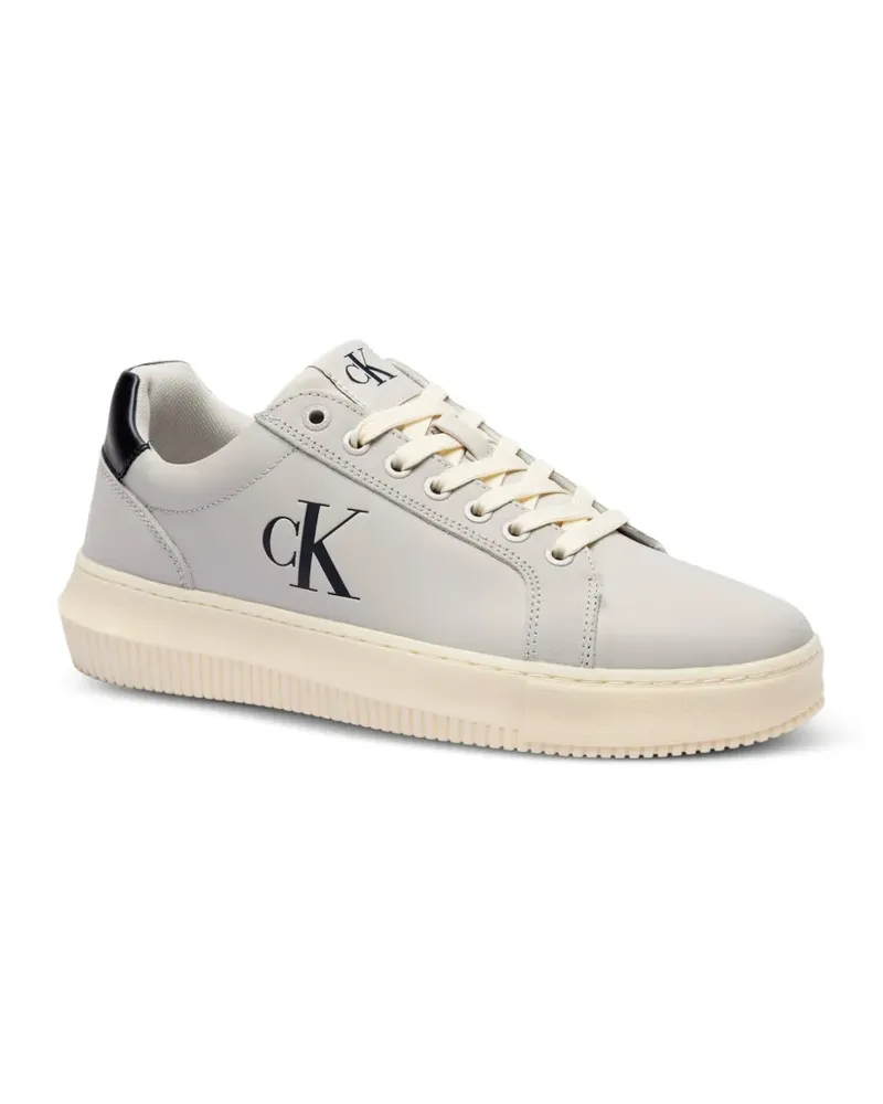 Calvin Klein logo-print lace-up sneakers - Grau Grau