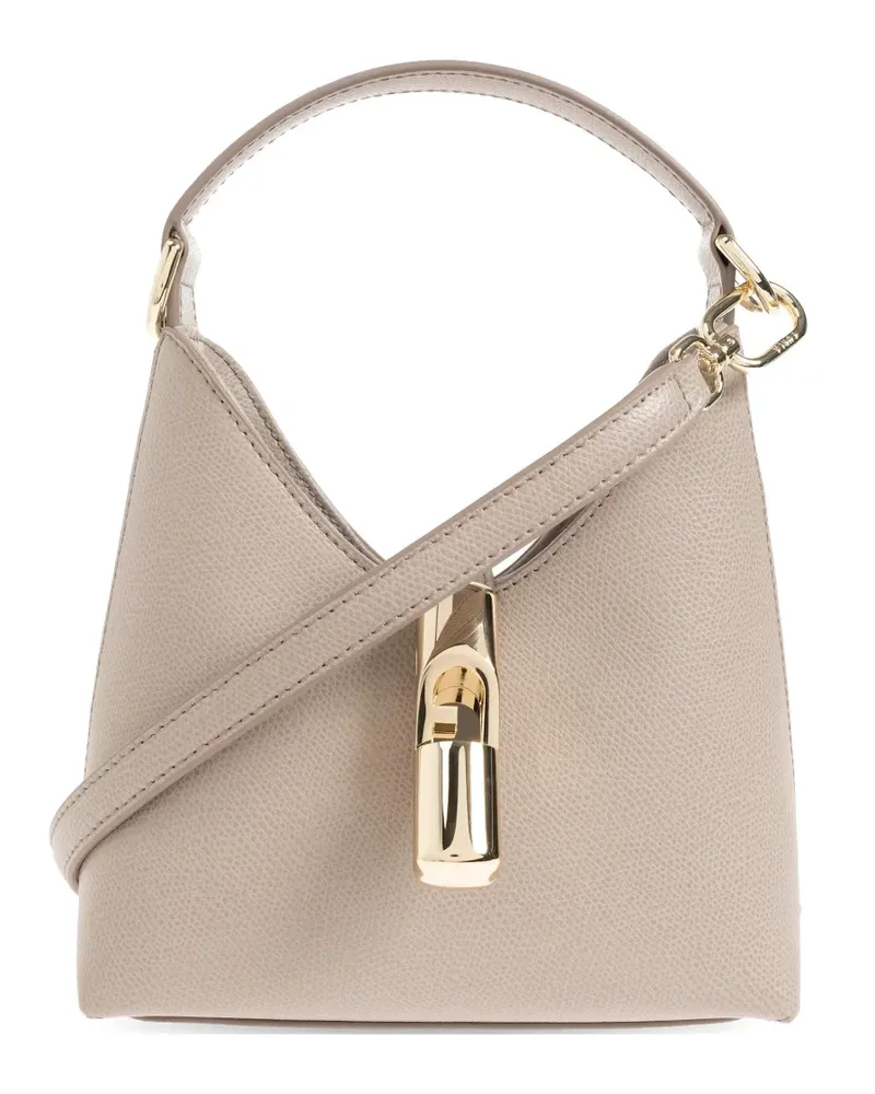 Furla mini Iride leather tote bag - Grau Grau
