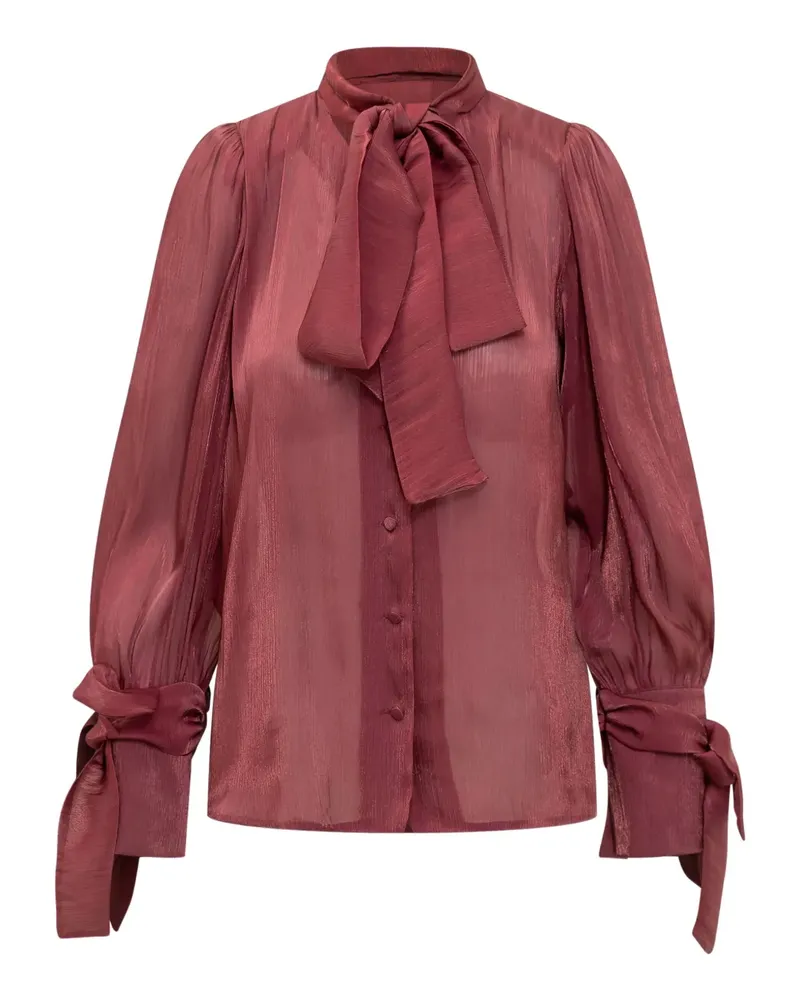 ACTUALEE Hemd mit geschnürten Bündchen - Rot Rot