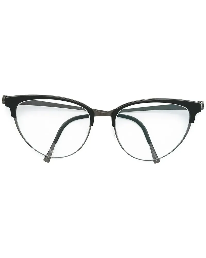 Lindberg Brille mit rundem Gestell - Schwarz Schwarz