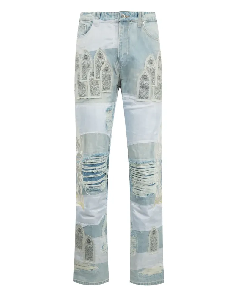 WHO DECIDES WAR Winged Organza-Jeans - Blau Blau