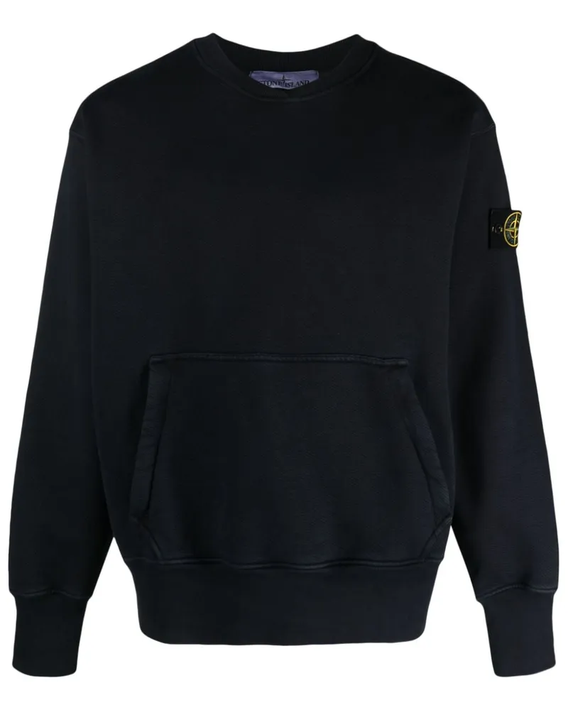 Stone Island Sweatshirt mit Kompass-Patch - Blau Blau