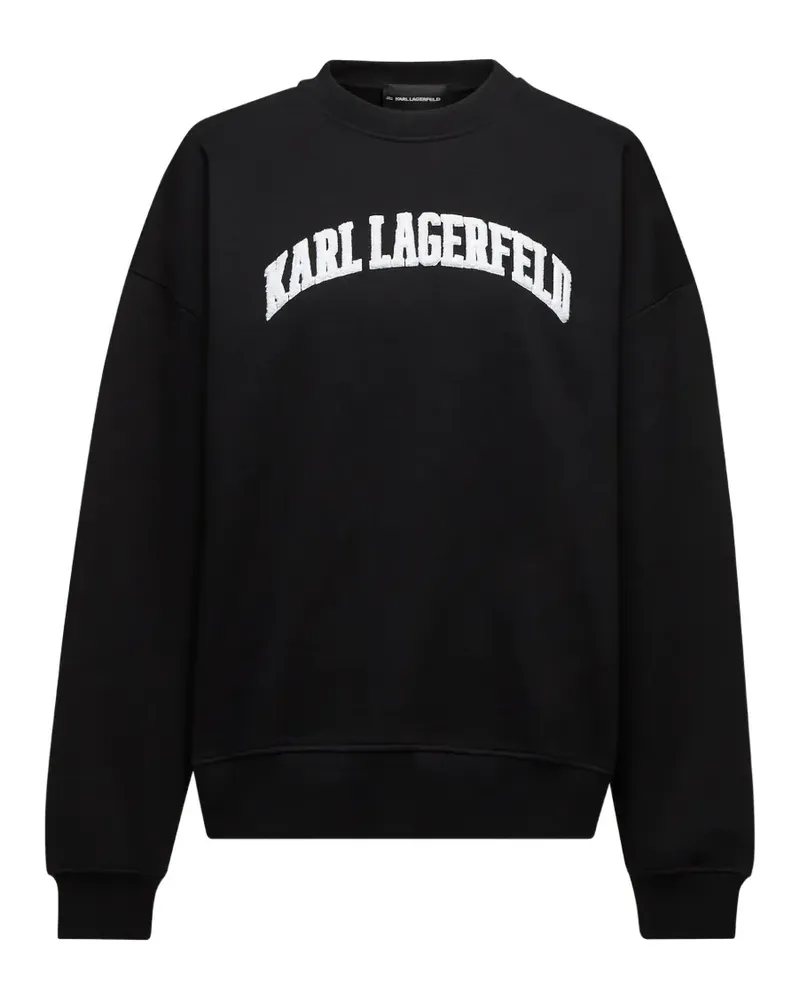 Karl Lagerfeld logo-embroidered sweatshirt - Schwarz Schwarz