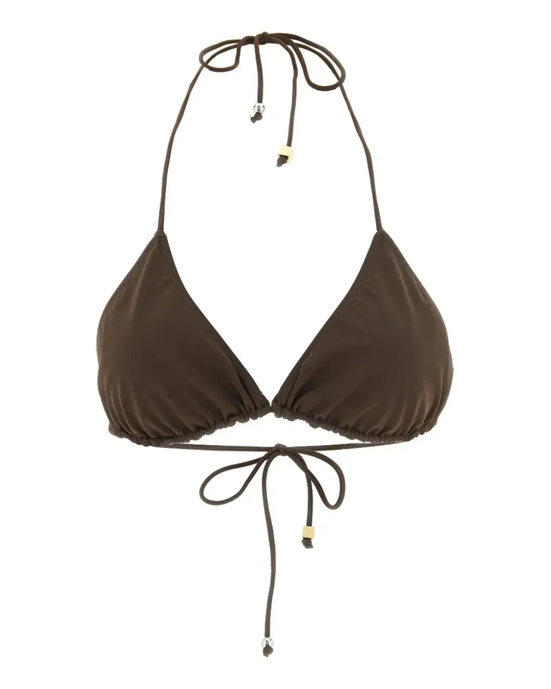 Jacquemus Rond-Carré Triangel-Bikinioberteil - Braun Braun