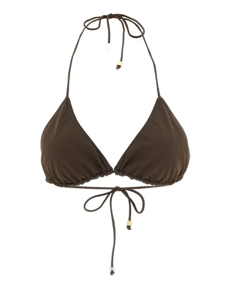 Jacquemus Rond-Carré triangle bikini top - Braun Braun