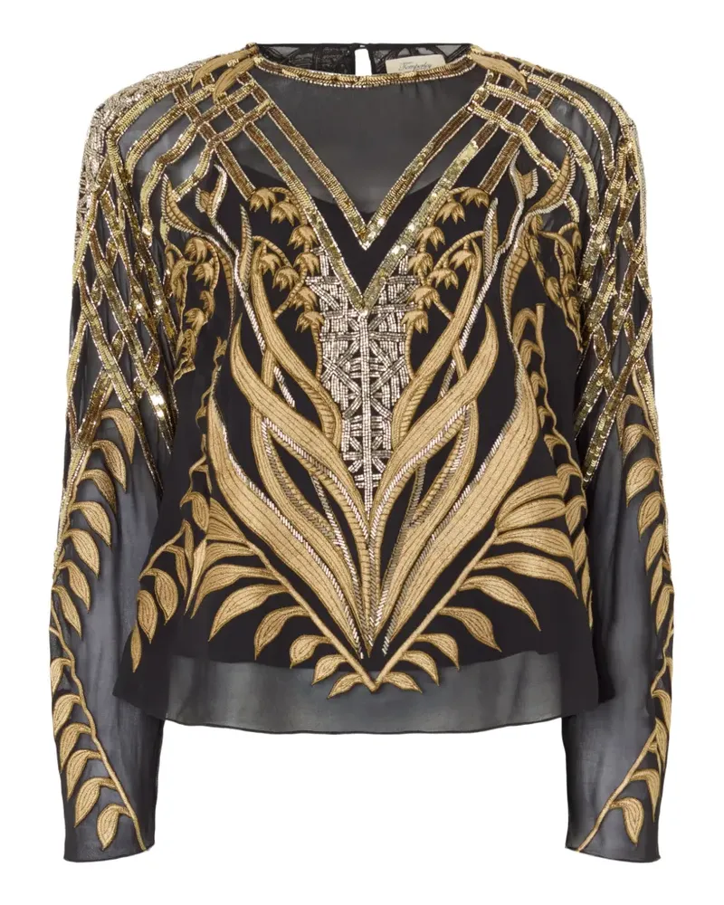 Temperley London Horatio Bluse mit Pailletten - Schwarz Schwarz