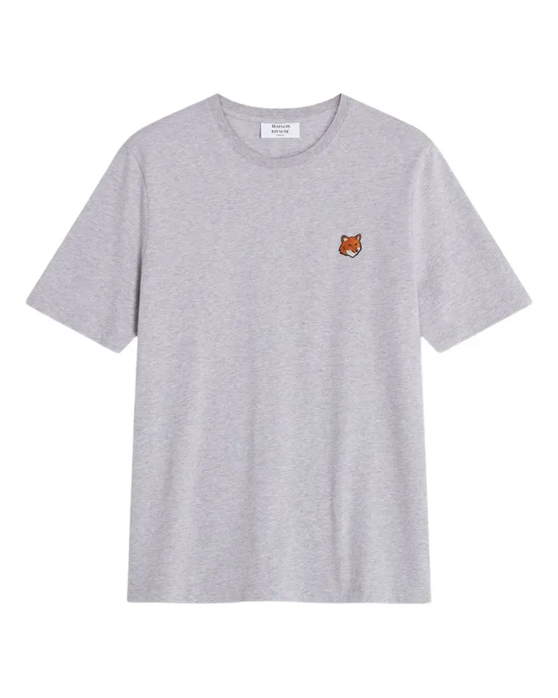 Kitsuné T-Shirt mit Logo-Patch - Grau Grau