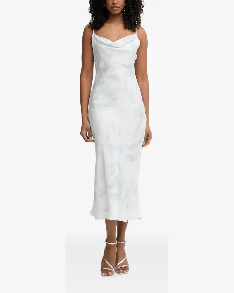 Guess Akilina floral-print cowl-neck midi dress - Weiß Weiß