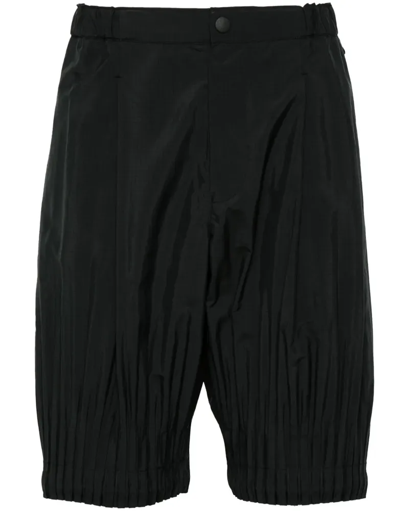 Issey Miyake Cascade Shorts mit plissierten Details - Schwarz Schwarz