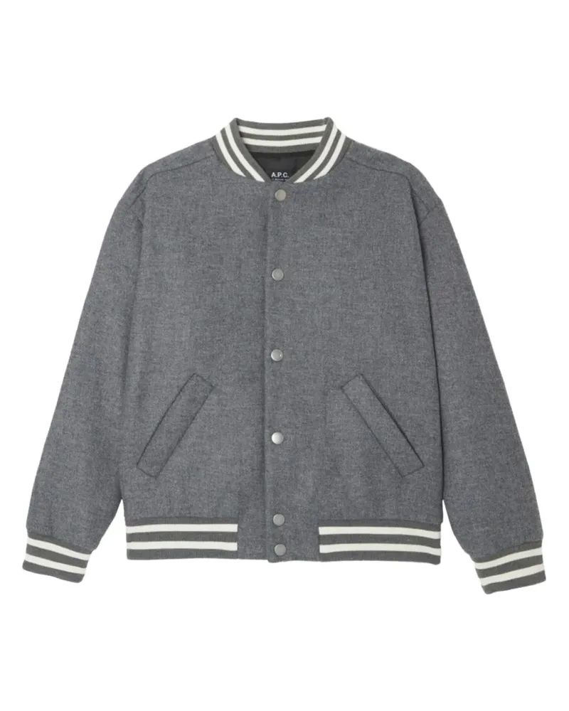 A.P.C. Gestreifte Micky Blousonjacke - Grau Grau