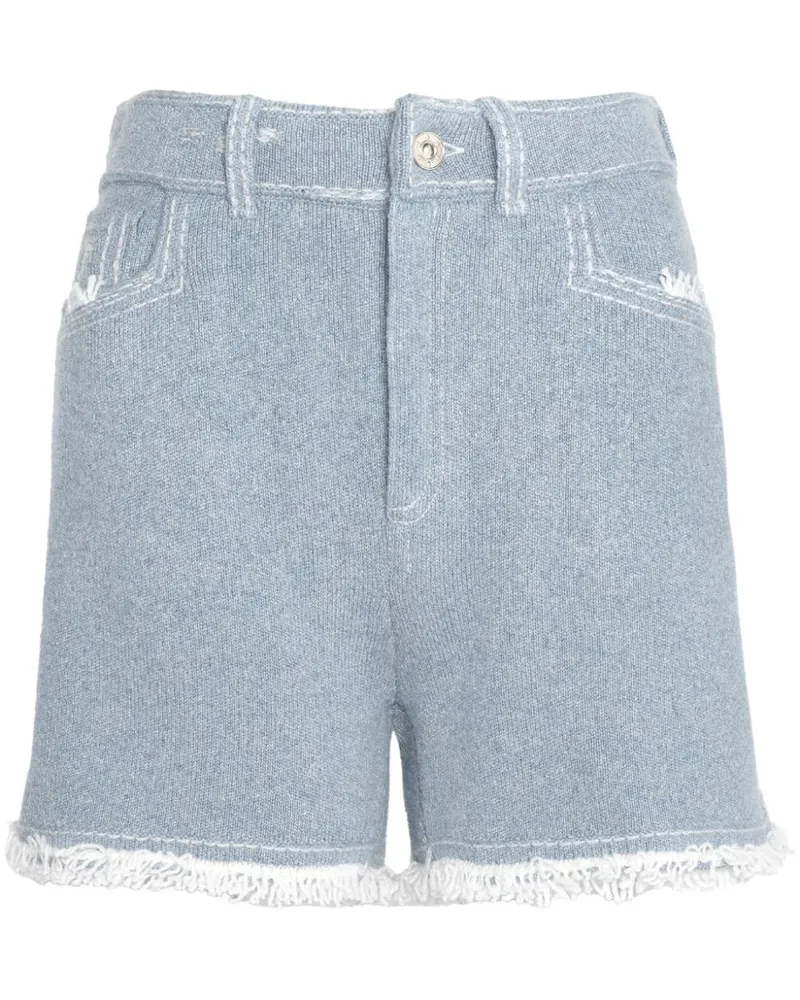 Barrie Shorts mit Fransen - Blau Blau
