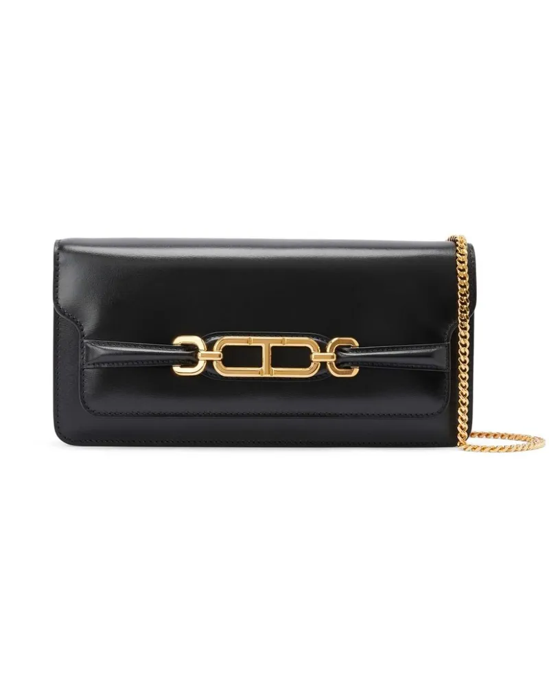 Tom Ford Schultertasche mit Logo - Schwarz Schwarz