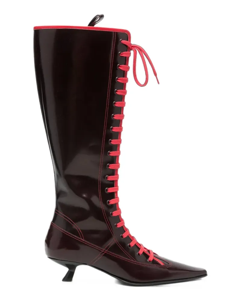 Marni Schnürstiefel mit spitzer Kappe - Braun Braun