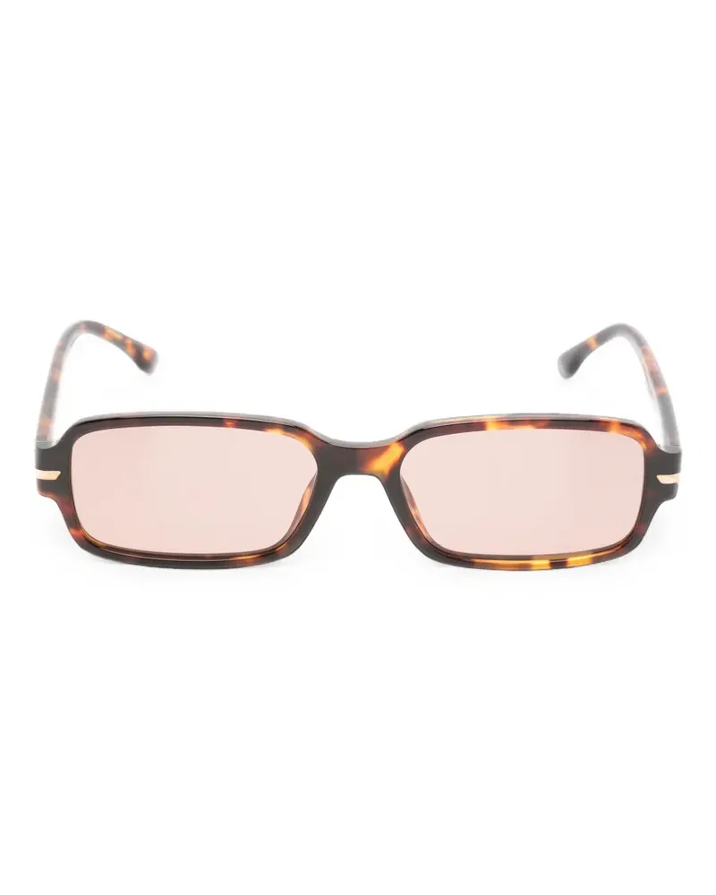 Victoria Beckham Sonnenbrille mit eckigem Gestell - Braun Braun