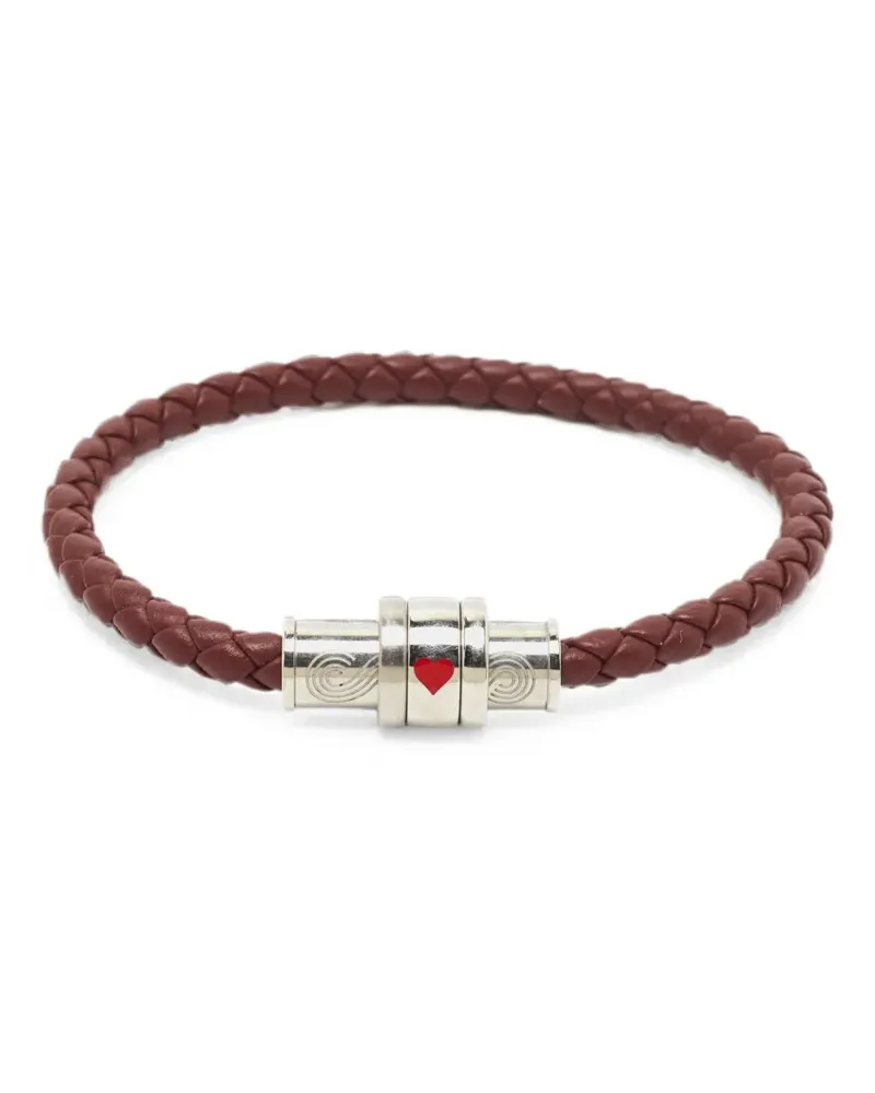 Montblanc Meisterstück Around The World In 80 Days woven leather bracelet - Braun Braun