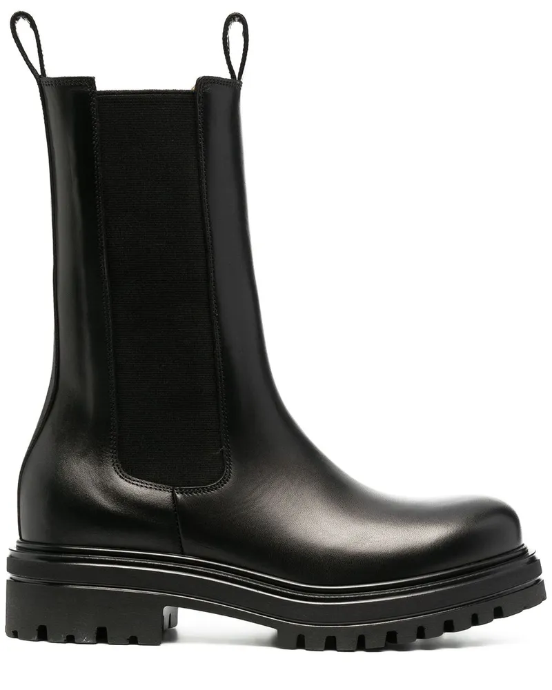 Scarosso Stiefel mit breiter Sohle - Schwarz Schwarz