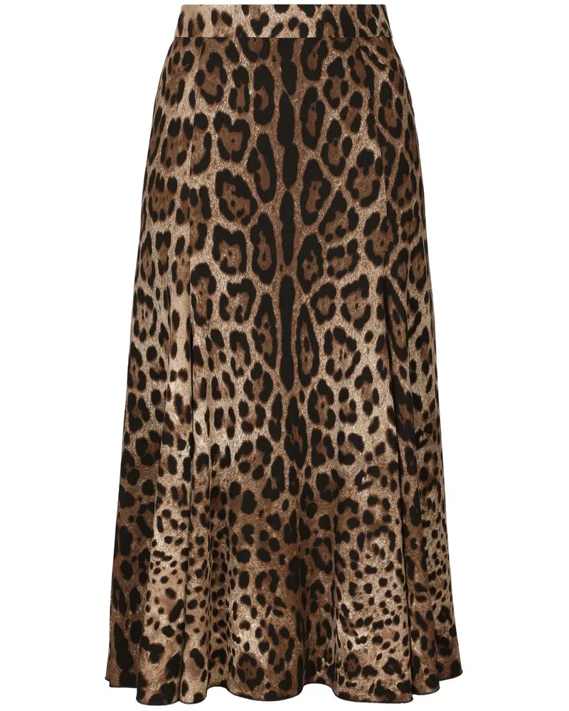 Dolce & Gabbana Rock mit Leoparden-Print - Braun Braun