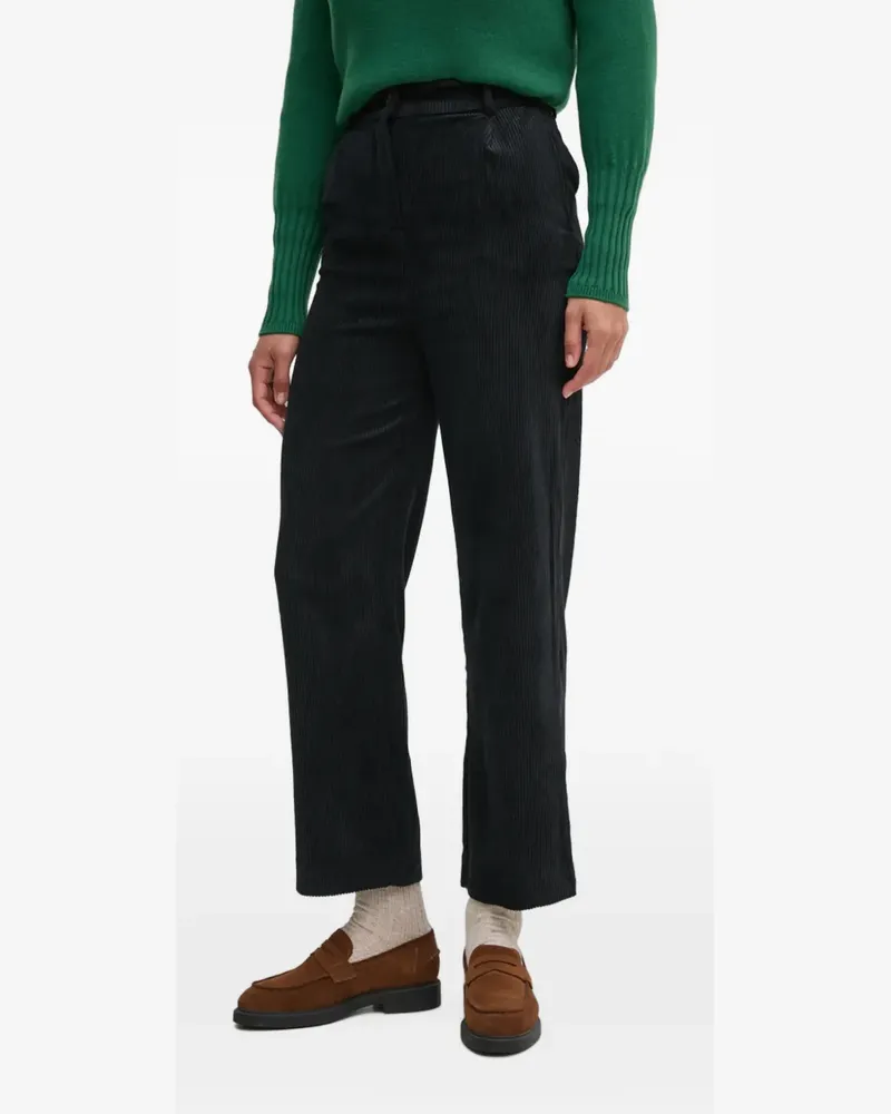 Benetton Hose mit Cordstruktur - Schwarz Schwarz